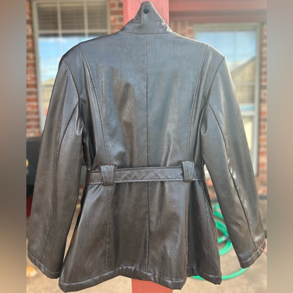 Vintage Giacca 5 Star Outerwear faux leather coat with detachable hood - Picture 2 of 7